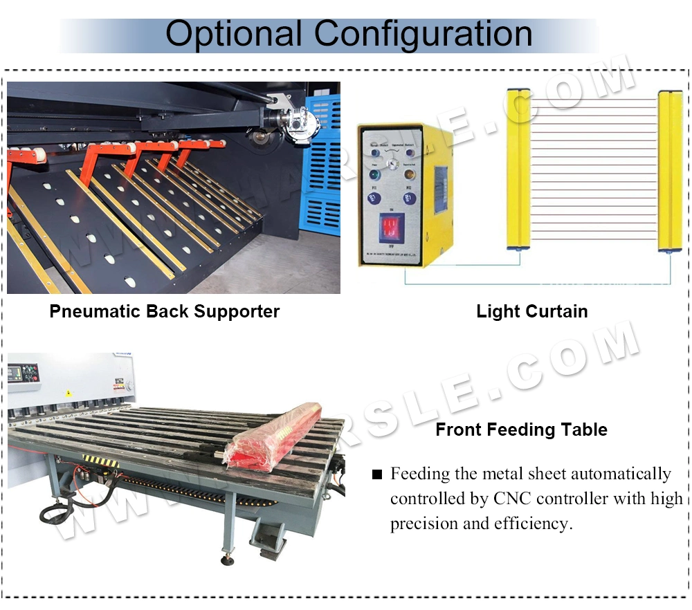 HARSLE QC12K Hydraulic Cutting CNC NC Shearing Machine for Metal Sheet